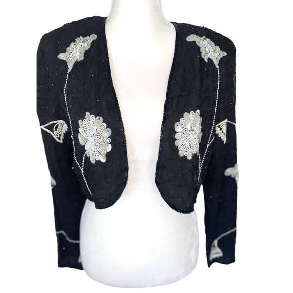 Styleworks Wicked 1990s Beaded Cocktail Dress with Jacket Sz 10 - Picture 15 of 15